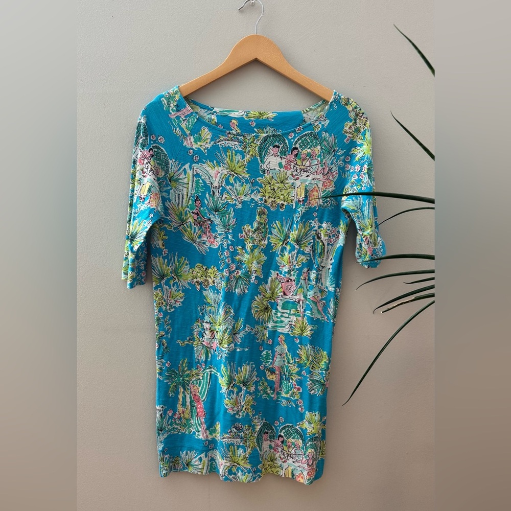 Lilly Pulitzer Blue Floral Mini Dress